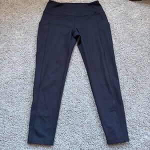 Zella Black 7/8 Length Leggings With Pockets Size Small